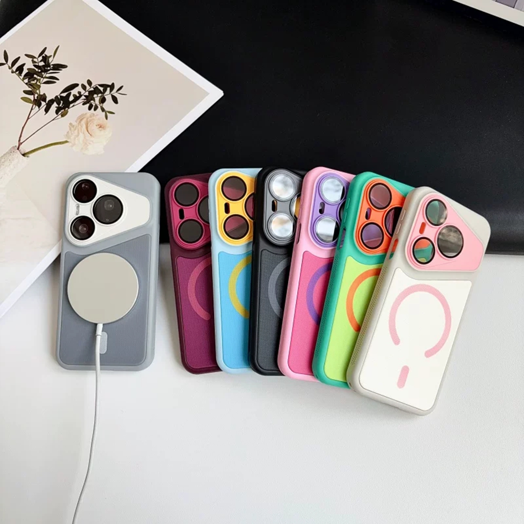 Huawei Pura 70 - Fashion Fabric Texture Color Collision Large