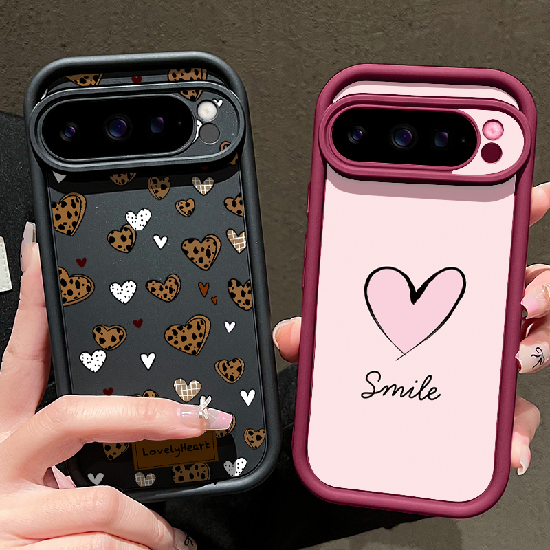 Love Heart Patterned TPU Phone - Google Pixel 9 ulasan dan harga