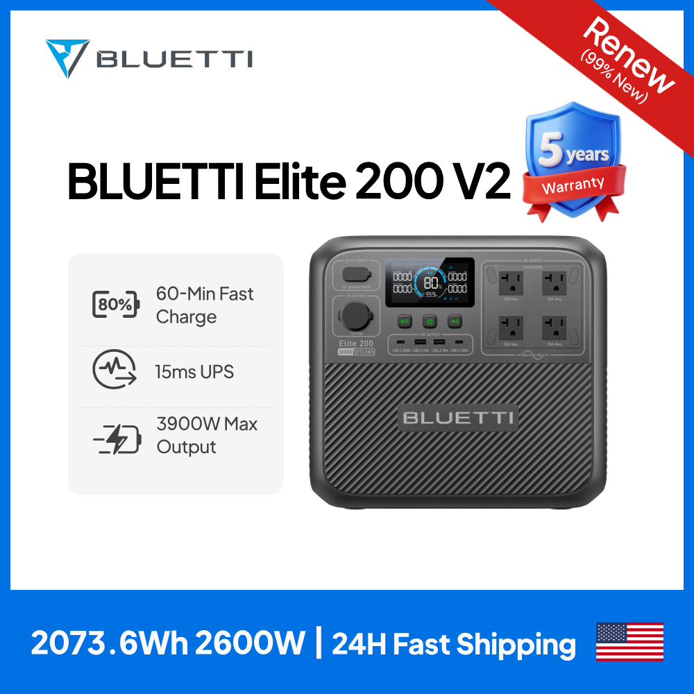 【Renew】BLUETTI Elite 200 V2 Po - Solar Powered Charger ulasan dan harga