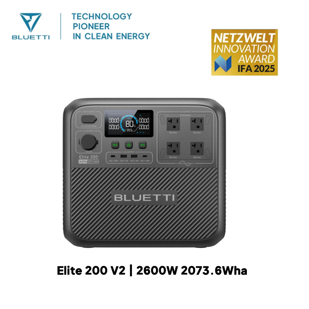 【Renew】BLUETTI Elite 200 V2 Po - Solar Powered Charger ulasan dan harga