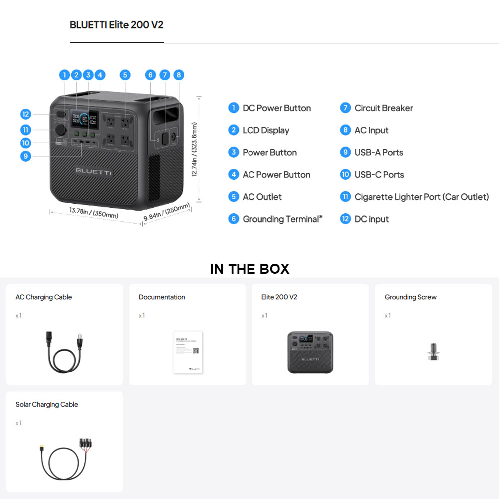 【Renew】BLUETTI Elite 200 V2 Po - Solar Powered Charger ulasan dan harga